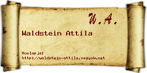 Waldstein Attila névjegykártya